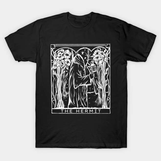 The Hermit, Tarot, Astrology, Pagan, Witchy, Goth T-Shirt by LunaElizabeth